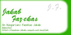 jakab fazekas business card